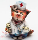 Clay Grog figurine of the Doctor Cat souvenir handmade hand-painted
