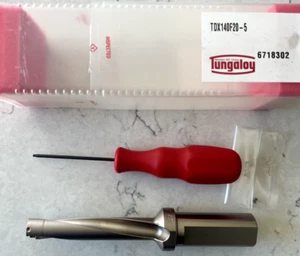 Tungaloy Indicizzabile 14mm Trapano a U Passante Liquido di Raffreddamento 5xD - TDX 140F20-5 - Foto 1 di 7