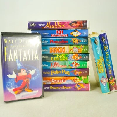 Disney Black Diamond VHS Collection Lot of 12 Classics Foto 1 de 4