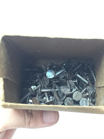 Vintage Round Head Tacks Nails Metal Hardware 1/2" Long x 3/8" Head Cover