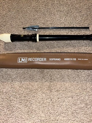 Vintage LMI Recorder Soprano 460014 03 with case - Image 1 of 4