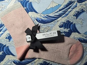 Alto Milano Womens Cotton Short Socks Triangle Cut Lurex Pink One Size 3-7 36-41 - Picture 1 of 4