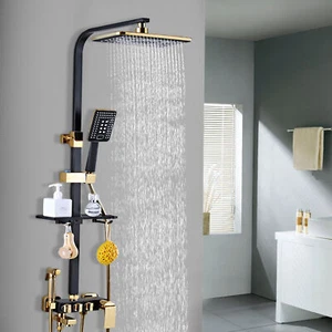 Sistema de ducha de latón ducha de lluvia ducha?ule grifo de ducha spray de mano juego de ducha - Imagen 1 de 22