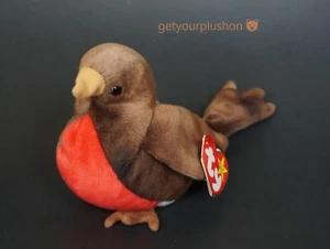 Peluche Ty Beanie Baby Collection 1998 Early The Robin #1 - Imagen 1 de 2