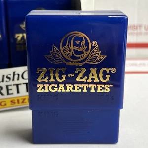 Zick-Zack Hartplastik Zigarettenetui - passend für King Size & 100er - druckfest - Bild 1 von 4
