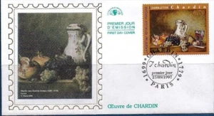 FRANCE Peinture, beaux arts Yvert N° 3105 Enveloppe 1° jour soie (FDC) chardin - Imagen 1 de 1