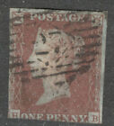 Queen Victoria - 1d Red Imperf - Letters H B - Used - 3 MARGINS