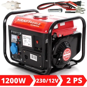 Stromerzeuger Benzin Notstromaggregat Stromaggregat Generator 2PS 1200W B-WARE - Bild 1 von 10