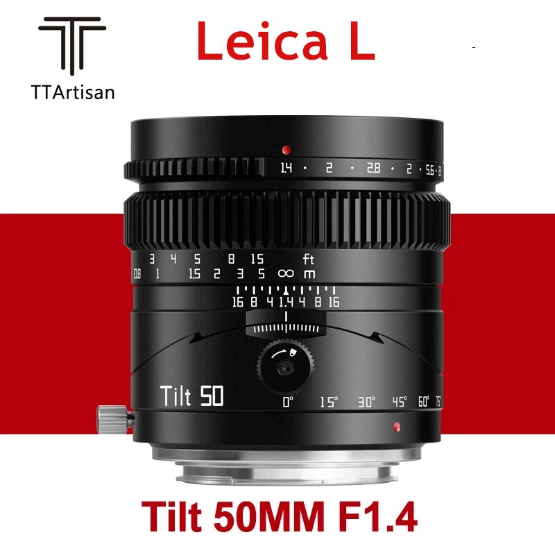 TTArtisan 50mm F1.4 Tilt Shift Full Frame Lens L-Mount For Leica T SL Sigma FP  - Image 1 of 4