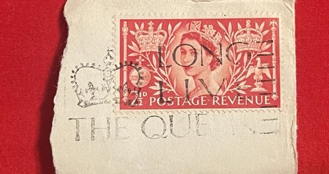 Queen Elizabeth II Great Britain 2 1/2 D - NH Extremely Rare And Unique Imprint Cover