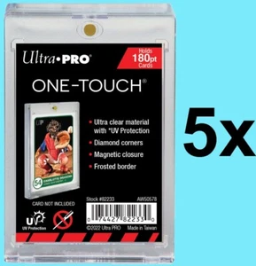 5 Ultra Pro ONE TOUCH 180pt UV Magnetic Card Holders Display Case sports Trading - Picture 1 of 1