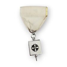 Order Of DeMolay White Honor Key Award Medal Masonic Freemason Youth Vintage 60s