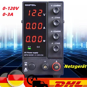 0-120V 0-3A Regelbares DC Labornetzgerät AC Trafo Netzgerät 70% Labornetzteil - Bild 1 von 12