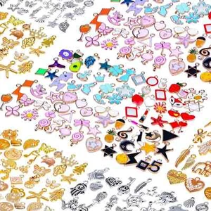 150PCS Bracelet Charms for Jewelry Making Wholesale Bulk Lots Jewelry Making Sil - Picture 1 of 7