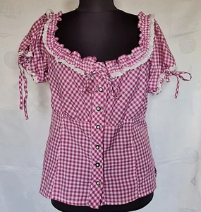 BLOUSE VINTAGE STOCKERPOINT TRACHTEN OKTOBERFEST DIRNDL TYROL WOMEN :US10/EU38 - Picture 1 of 7