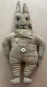 Vintage EASTER BUNNY RABBIT Hand Made Anthropomorphic Stuffed Doll - Picture 1 of 13
