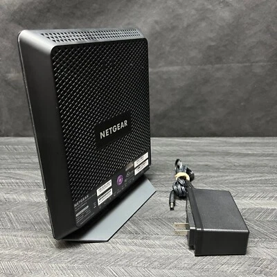 NETGEAR Nighthawk AC1900 C7000v2 Wi Fi Cable Modem Router W/ Power Cord - Image 1 of 4