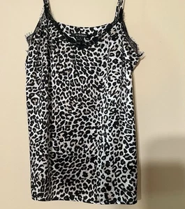 Acrobat Cheetah Print Lace Silk Camisole Tank Top Women’s Sz S - Picture 1 of 10