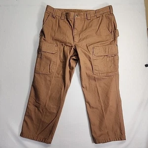 Duluth Trading Co. Men’s Flex Fire Hose Relaxed Fit Cargo Pants Tan 44x30 Canvas - Picture 1 of 7