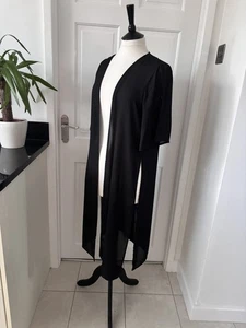 ANONYMOUS.. Chaqueta Midi Ligera Manga Corta de Gasa Negra Talla 16 - Imagen 1 de 7