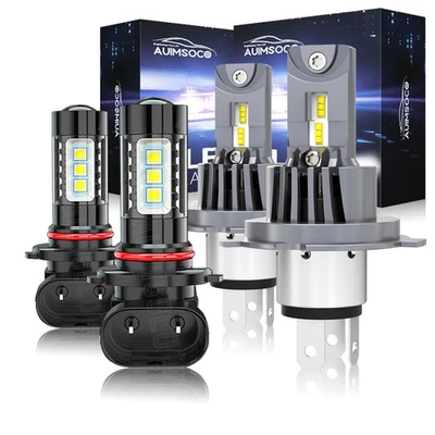 For Toyota Tacoma 2005-2011 6000K 4Pcs Front LED Headlights + Fog Lights Bulbs - Image 1 of 4