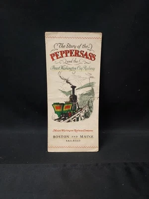 Rare c. 1929 Story Of Peppersass & Mt. Washington Railway Booklet B&M Railroad  - Image 1 of 4