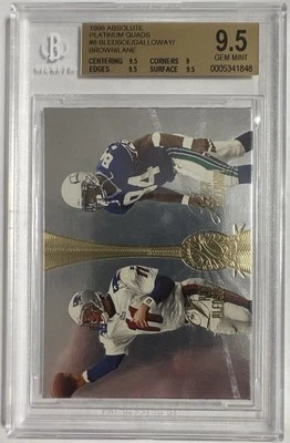 1998 Absolute Platinum Quads #8 Bledsoe, Galloway, Brown, Lane BGS 9.5 Gem Mint - Image 1 of 2