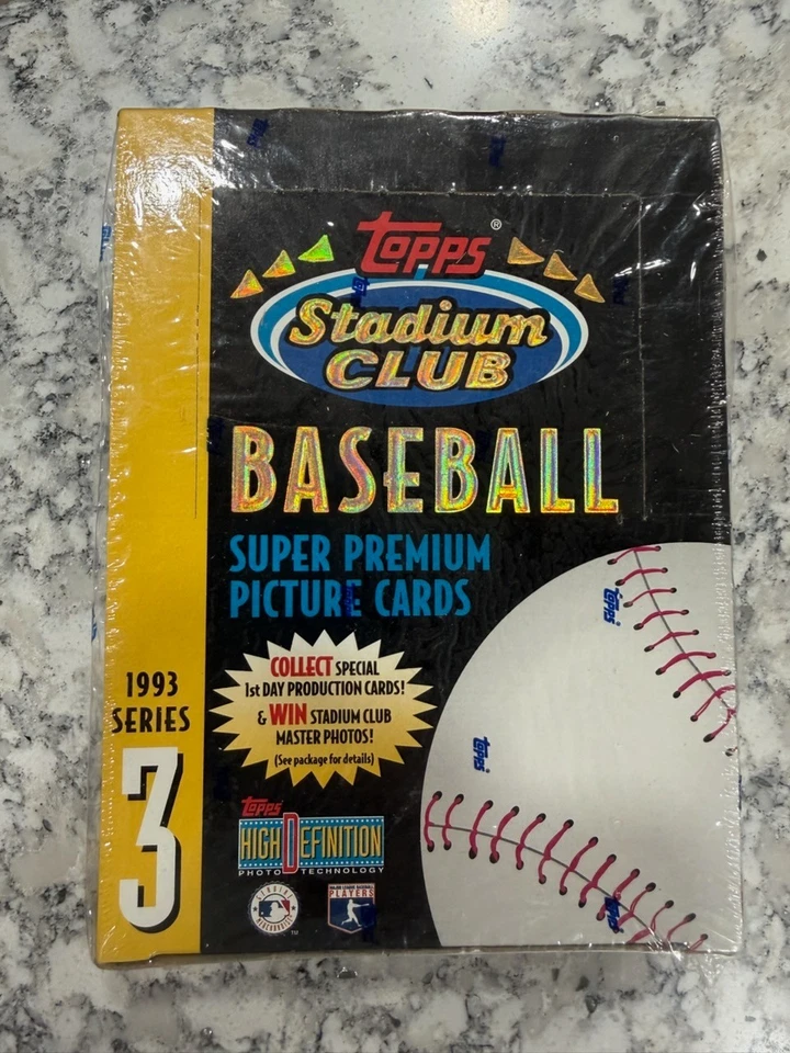 1993 Topps Stadium Club Baseball Series 3 Factory Sealed Hobby Box 24 Packs - Image 1 of 2