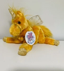 Aurora Sky Dancers Unicorn Pony Plush Toy Vintage 2002 NWT Gold Orange - Picture 1 of 11