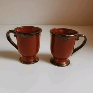 Karidesign Certified International Burgundy Coffee Mugs Set of 2 - Picture 1 of 6