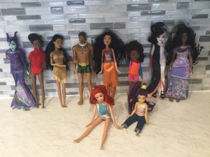 DISNEY DOLL LOT MERMAID,TINKER BELL AND OTHERS 10 PCS LOT - Picture 1 of 14