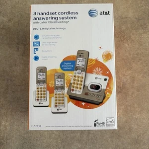 AT&T 2 SŁUCHAWKA BEZPRZEWODOWY SYSTEM ODBIERANIA TELEFONU (tylko 2 telefony i 2 bazy) DZIAŁA - Zdjęcie 1 z 10