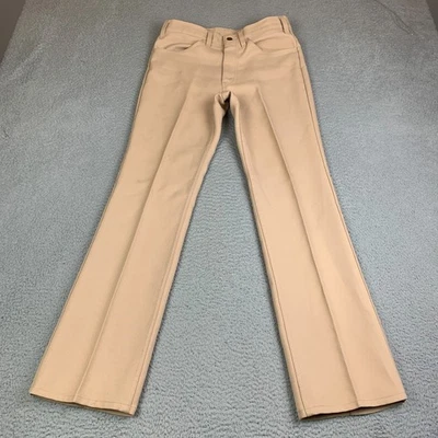 Vintage Levis 70s Dress Pants Mens 32x32 Black Tab Beige Straight Leg 10517 6121 - Image 1 of 4
