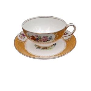T Goode & Co Vintage Yellow & Floral Pattern Ceramic Cup & Saucer - See Comment - Picture 1 of 22