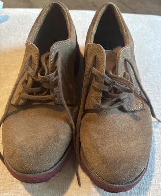 Zapatos Oxford Sperry Top Sider Tevin para niños talla 3M marrón tostado gamuza cuero niño Foto 1 de 4