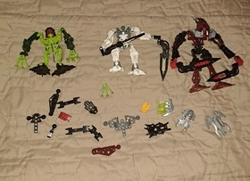Lot Of 3 LEGO Bionicle Takanuva 7135, Tarduk 8974, Barraki Kalmah 8917 Retired 