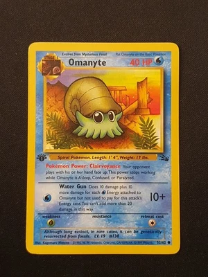 Pokémon Karte • Amonitas • 1 Edition • Fossil Set • 52/62 • Pokemon  - Bild 1 von 2