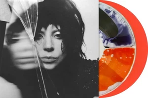Lady Gaga Mayhem Liquid Filled Vinyl LP Orange Black Bad World two vinyls inside - Picture 1 of 2