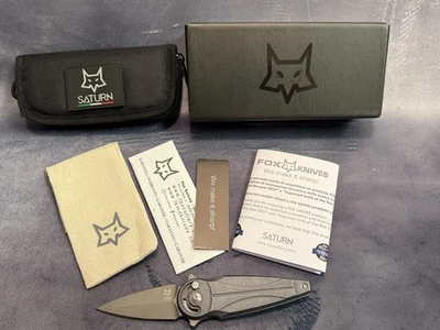 Cuchillo gris lavado a la piedra ácido Fox/Anarcnide 01FX941 Saturn Radius Lock NUEVO Foto 1 de 4
