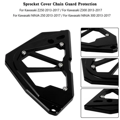 Protector de cadena con cubierta de piñón para KAWASAKI Z250 Z300 NINJA 300 250 13-17 negro Foto 1 de 4