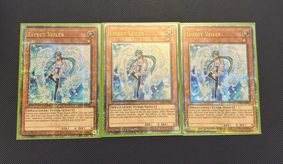 Yu-Gi-Oh! Effect Veiler RA01-EN003 Quarter Century Rare QCR playset - Image 1 of 1