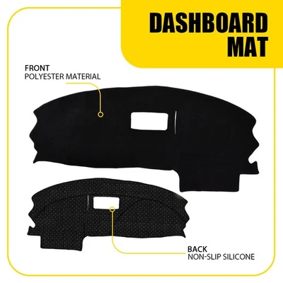 Alfombra de tablero de instrumentos cubierta de tablero para Chevy Cavalier 1995-2005 negro EOOK Foto 1 de 4