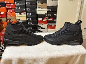NIKE AIR MAX 95 SNEAKERBOOT BLACK/ANTHRACITE 806809 001 Size 11 NoBox CLEAN - Picture 1 of 24