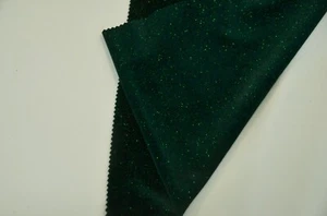 Glitter Stretch Velvet Fabric | Sparkling Glitter on Plush Spandex Velvet | 60" - Picture 1 of 15