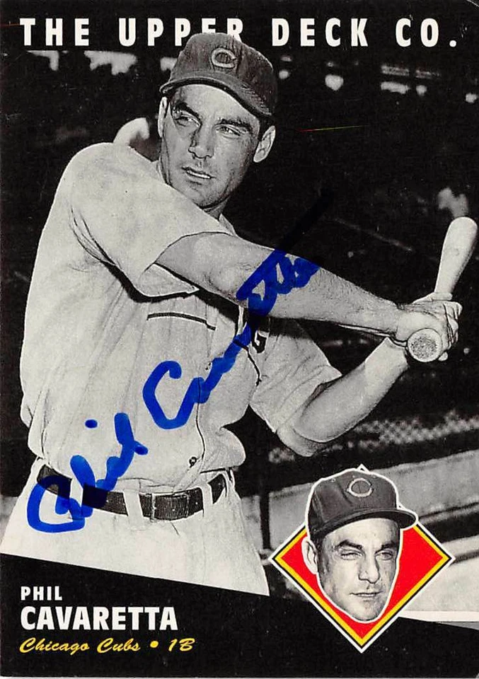 Phil Cavarretta autographed baseball card 1994 Upper Deck Heroes #46 Cubs - Image 1 of 1