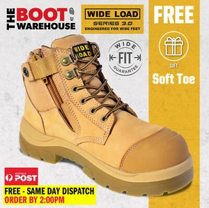 Wide Load 690WZN Wheat, Non Safety, No Steel Toe Extra Wide 6E Fitting Work Boot - Picture 1 of 13