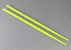 Green hair sticks painted solid color wood chop picks pins accessory 7" long