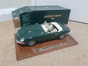 Jaguar E-Type Cabriolet 1961 verde - modellino pressofuso Burago scala 1/18 3516 - Foto 1 di 12