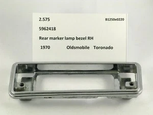 1970 Oldsmobile Toronado NOS rear marker bezel RH 5962418 - Picture 1 of 5