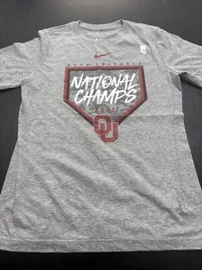 YOUTH LARGE Oklahoma Sooners NCAA Softball National Champions Nike Fastpitch - Picture 1 of 3